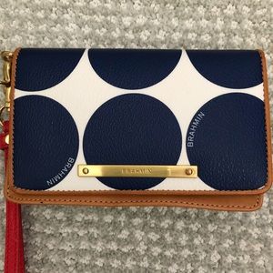Brahmin Navy Poke a Dot Wristlet